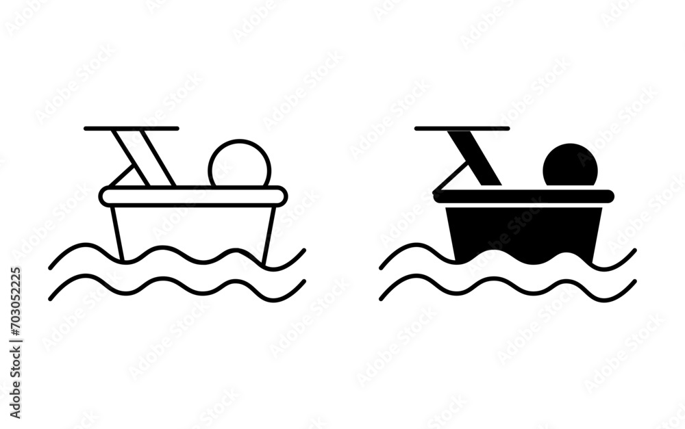 pedalo outline icon collection or set. Pedalo Thin vector line art pedalo outline icon collection or set. Pedalo Thin vector line art