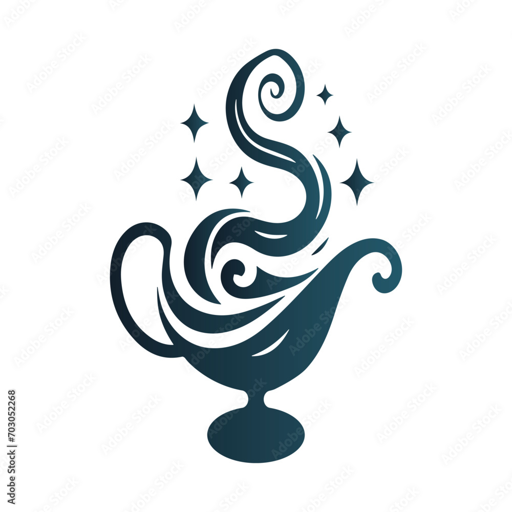 Genie Mug Logo Design Vector Template Genie Mug Logo Design Vector Template