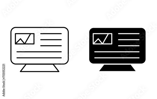 Native Advertising outline icon collection or set. Native Advertising Thin vector line art