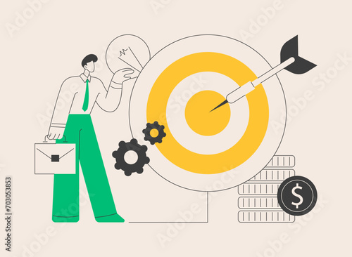 Business trend abstract concept vector illustration.