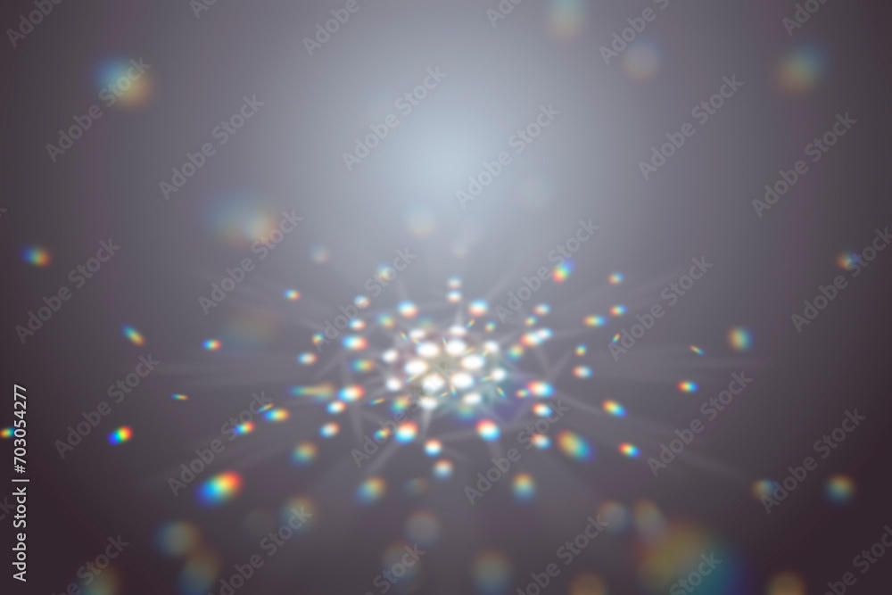 Reflection of sparkling prismatic light Background Illustration
