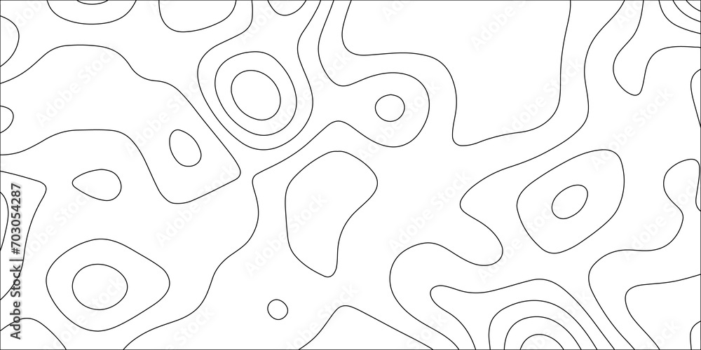 Abstract lines or wavy backdrop background. Stylized topographic contour map. Topography grid map. Contour map background.  Geography scheme and terrain. Geographic line mountain relief.