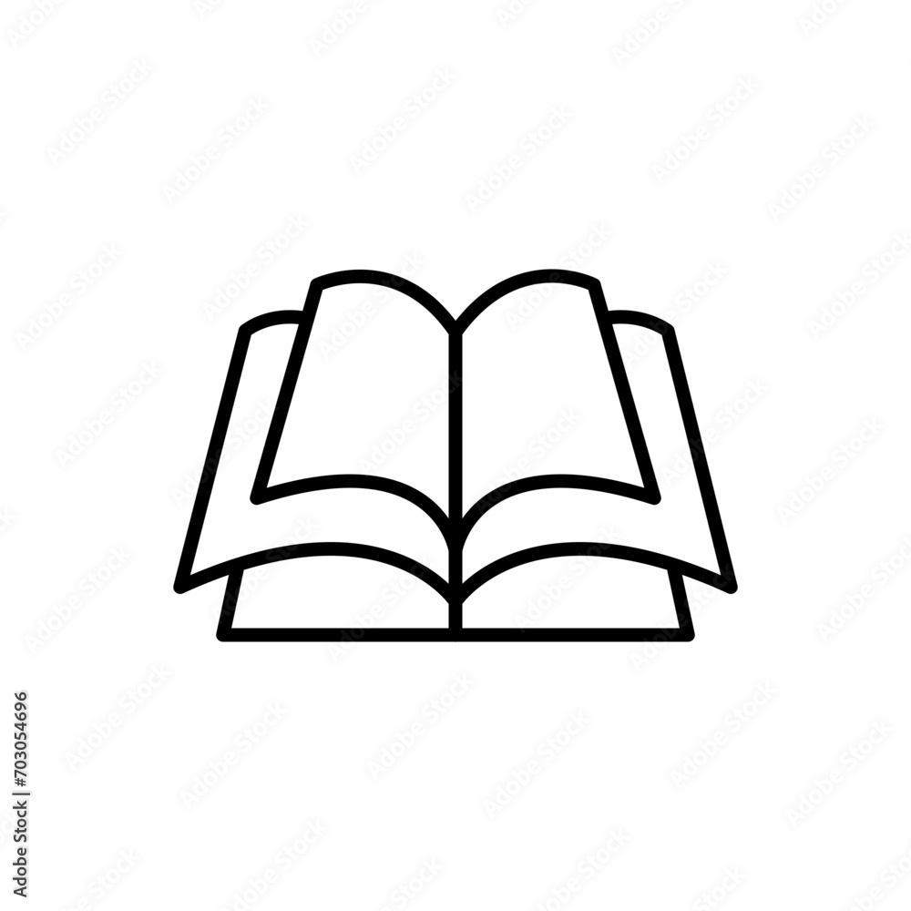 Open book outline icons, minimalist vector illustration ,simple transparent graphic element .Isolated on white background Open book outline icons, minimalist vector illustration ,simple transparent graphic element .Isolated on white background
