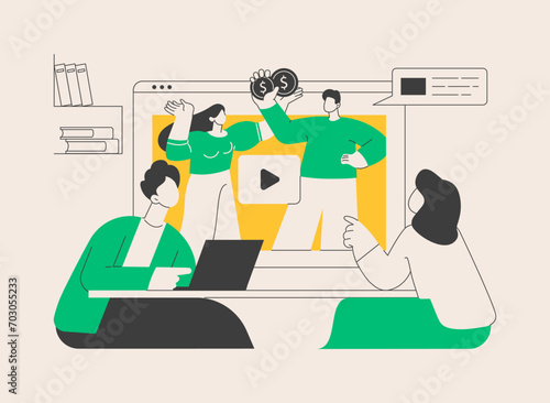 Visual storytelling abstract concept vector illustration.
