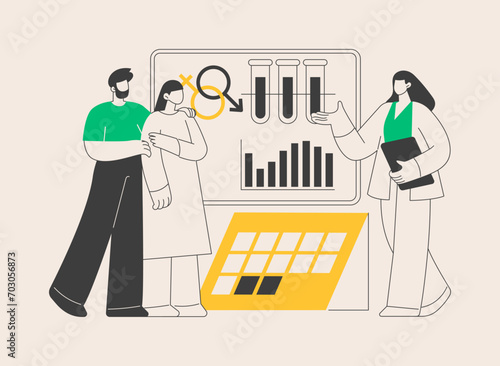 Family planning abstract concept vector illustration.