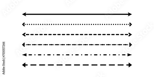 Collection of simple straight arrows – Set of decorative black arrows