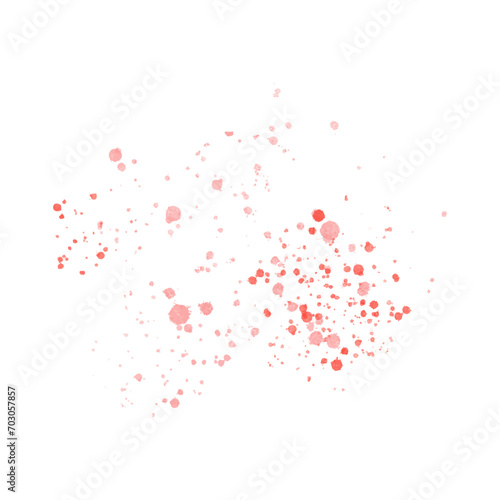 Vector abstract red watercolor paint brush splash and splatter