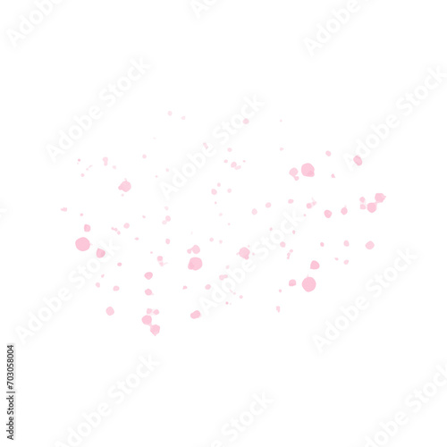 Vector pink watercolor splatter on white background
