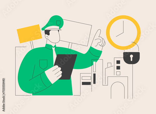 Curfew abstract concept vector illustration.