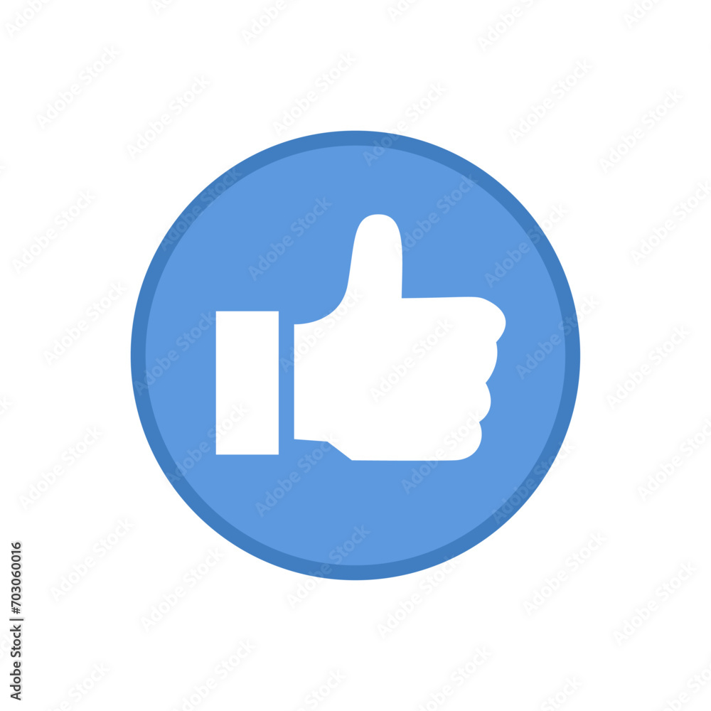 Vector thumb up icon that shows the feeling of likes on facebook Vector thumb up icon that shows the feeling of likes on facebook