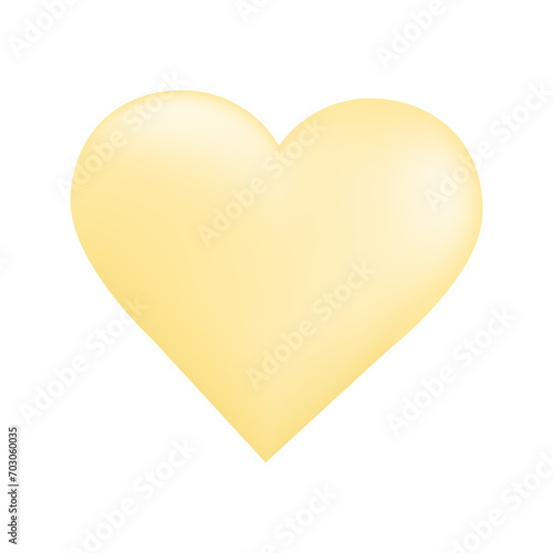 Free Download Vector yellow heart icon isolated item on white background - GFXLoad