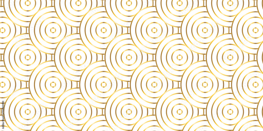 Abstract Pattern with wave gold line spiral white scripts background. seamless scripts geomatics overlapping create retro line backdrop pattern background. Overlapping Pattern with Transform Effect. Abstract Pattern with wave gold line spiral white scripts background. seamless scripts geomatics overlapping create retro line backdrop pattern background. Overlapping Pattern with Transform Effect.