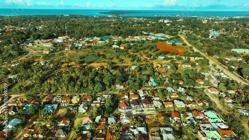 Aerial view of Mtwara town in southern Tanzania photo