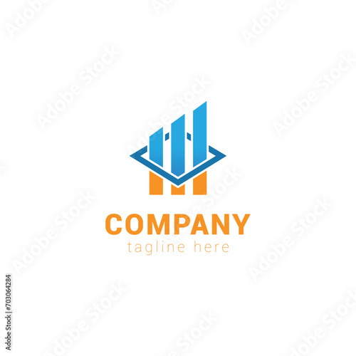 vector logo template design financial company chart. Free Download vector logo template design financial company chart. - GFXLoad