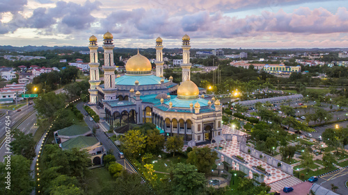 aerial view of mosque Jame' Asr Hassanil Bokliah at Brunei Darussalam © Yusnizam Yusof