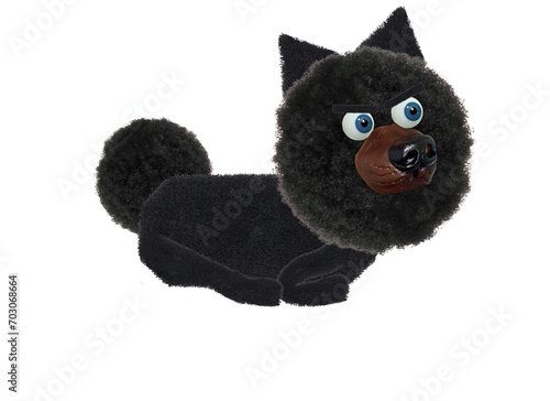 dog black Pomeranian character 