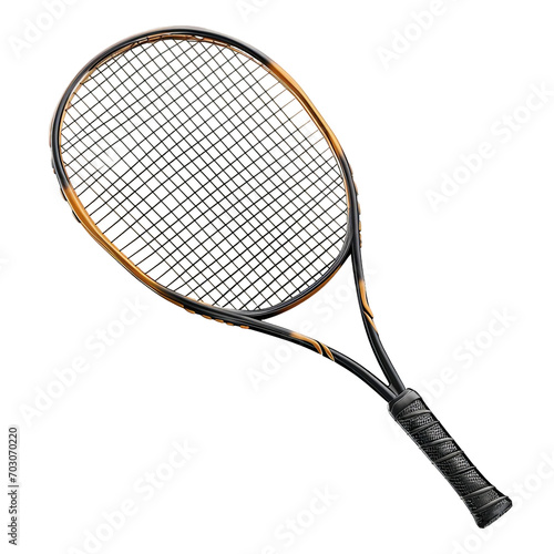 Badminton racket, PNG file, isolated image