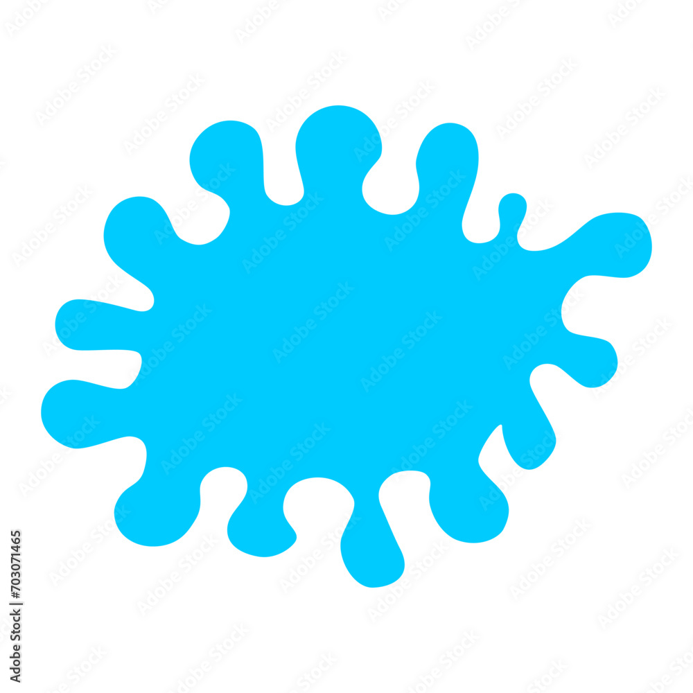 blue simple splash flat element