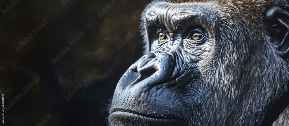 the gorilla's silver expression