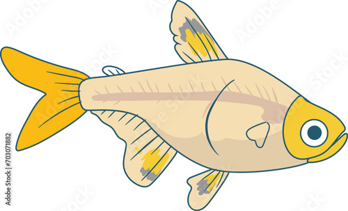 x ray tetra cute vector illustration cartoon