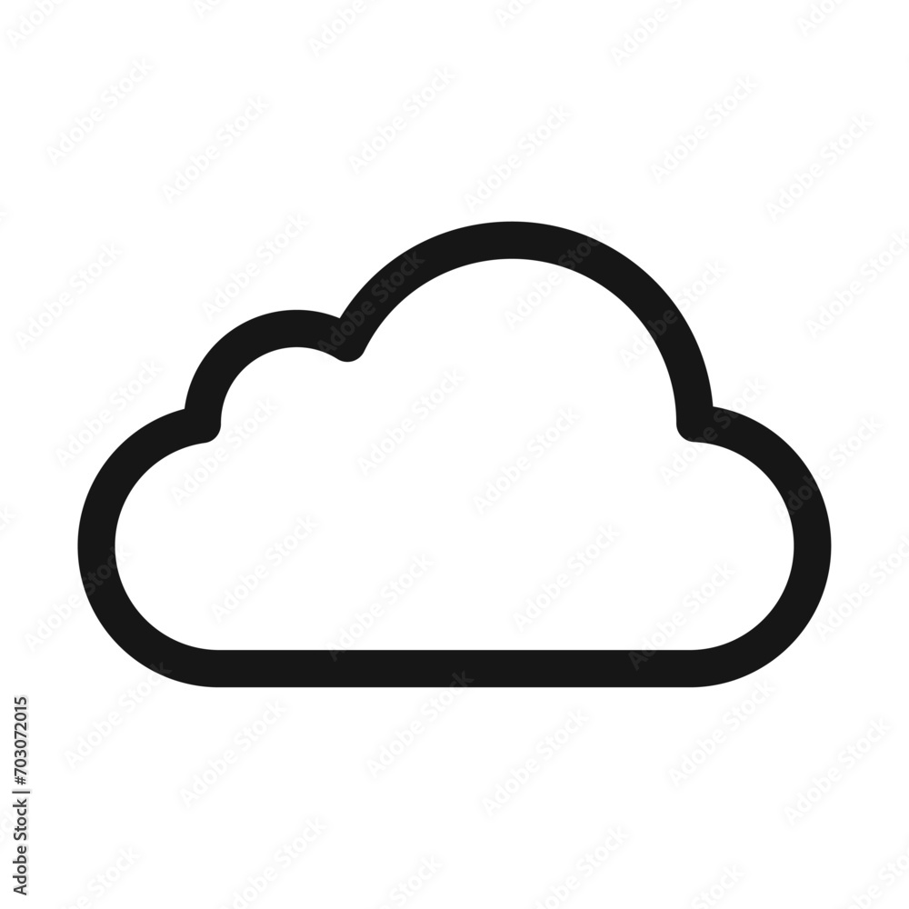 Vector cloud line icon on white background Vector cloud line icon on white background