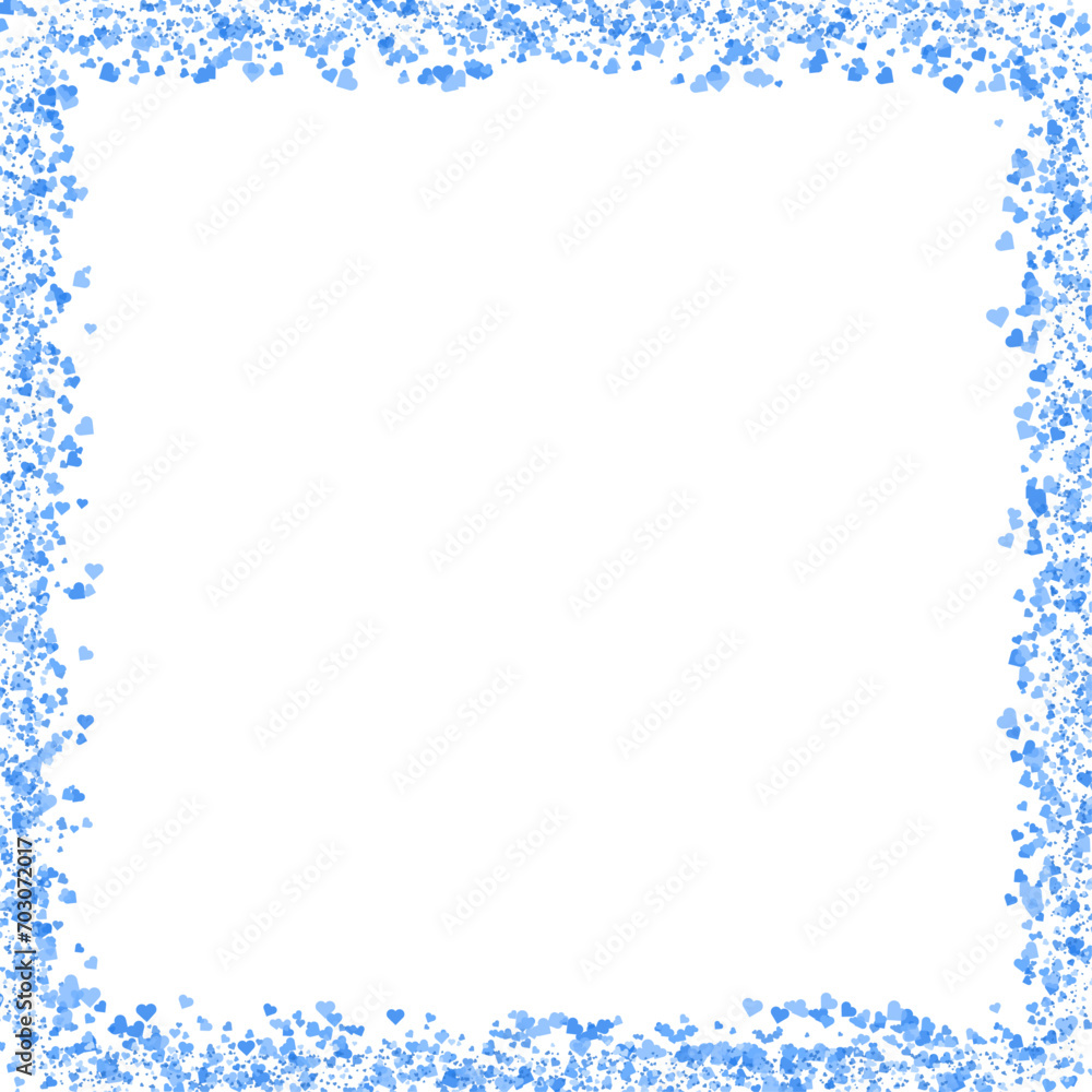 Vector blue heart frame for valentines day abstract love background Vector blue heart frame for valentines day abstract love background