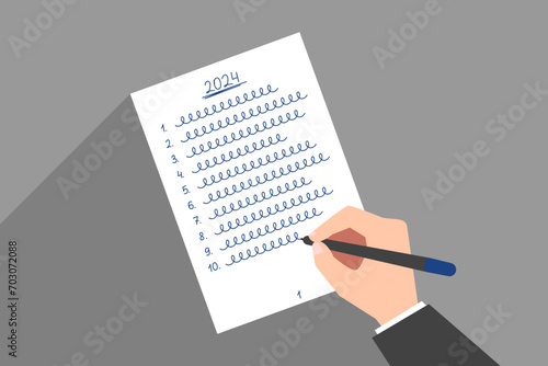 Writing of 2024 goal list, big New Year resolutions