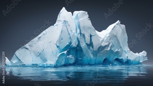 A Majestic Iceberg Gliding Through the Ocean © cac_tus