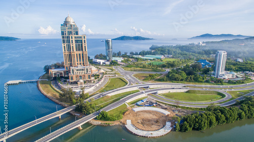 aerial view of Kota Kinabalu city. photo