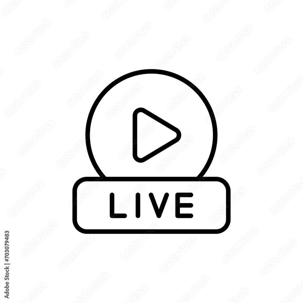 Play button outline icons, minimalist vector illustration ,simple transparent graphic element .Isolated on white background Play button outline icons, minimalist vector illustration ,simple transparent graphic element .Isolated on white background