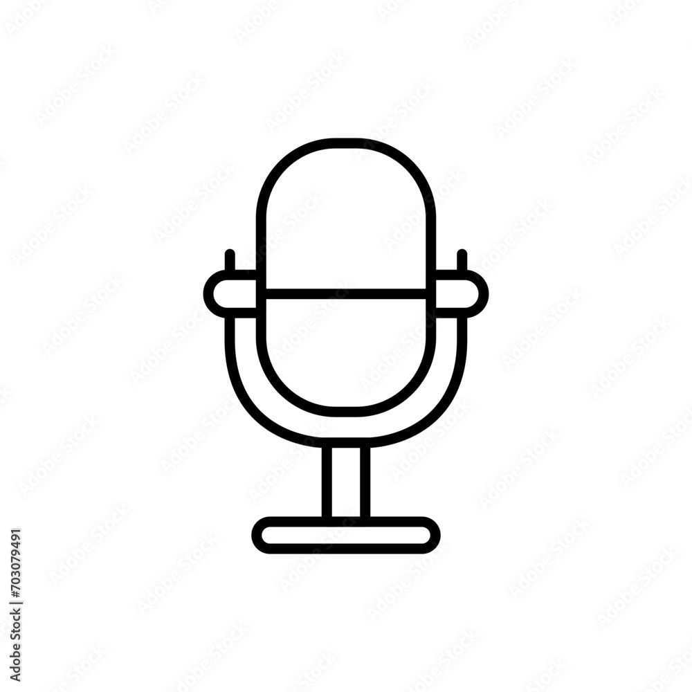 Microphone outline icons, minimalist vector illustration ,simple transparent graphic element .Isolated on white background Microphone outline icons, minimalist vector illustration ,simple transparent graphic element .Isolated on white background