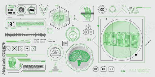 HUD interface design for decoding big data.