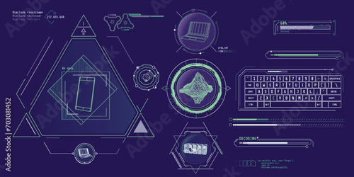 Design elements for infographic of big data.