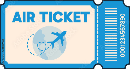Clip Art Airplane Tickets for Countries Route Travelling Trip