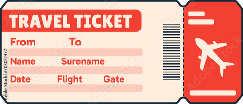Clip Art Airplane Travel Tickets for Travelling Trip Destination