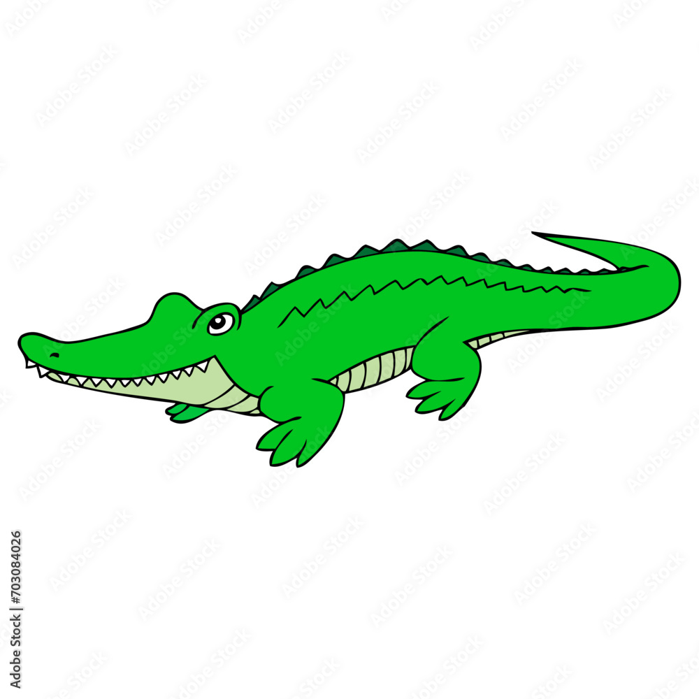 Obraz premium crocodile vector illustration