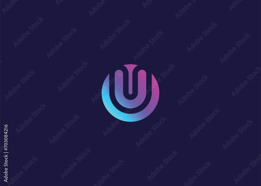 Letter U Technology vector monogram logo design template. Letter U molecule, Science and Bio technology Vector logo Letter U Technology vector monogram logo design template. Letter U molecule, Science and Bio technology Vector logo