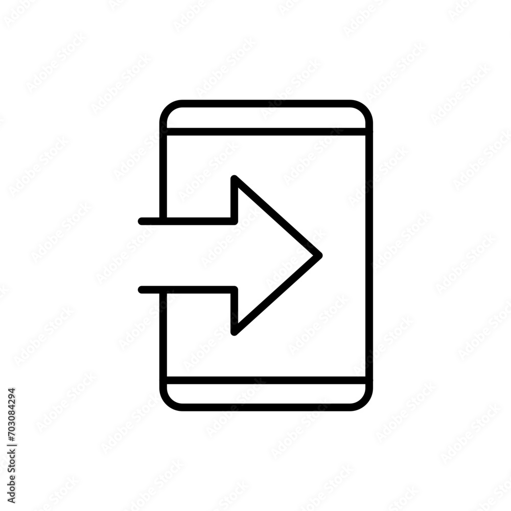 Mobile login outline icons, minimalist vector illustration ,simple transparent graphic element .Isolated on white background Mobile login outline icons, minimalist vector illustration ,simple transparent graphic element .Isolated on white background