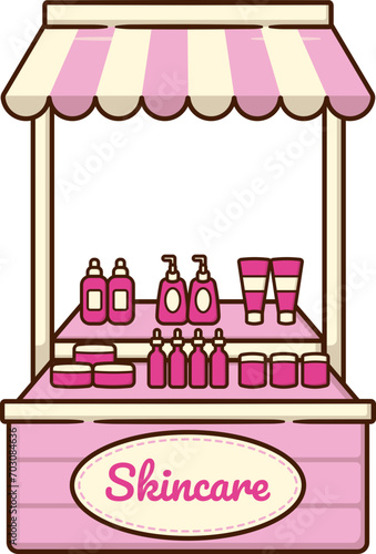 Stand Market Stall of Skincare Products Store Small Business Shop Front