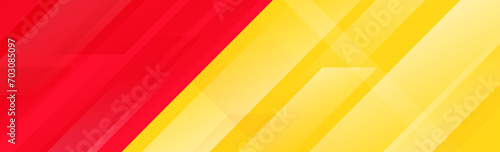 Red yellow diagonal line footer design. Abstract horizontal sport background. Wide bright sporty banner template for presentation, footer, header, poster. Gradient geometric shape wallpaper. Vector