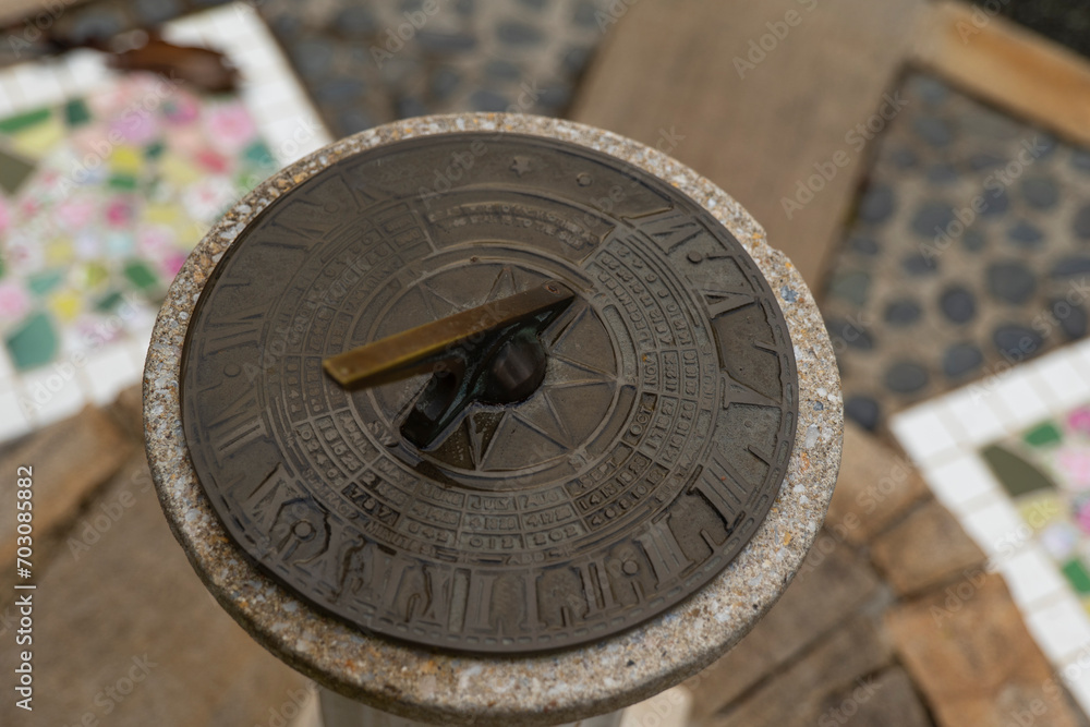 Sun dial in Tamborine Mountain Regional Botanic Gardens, Queensland, Australia Sun dial in Tamborine Mountain Regional Botanic Gardens, Queensland, Australia