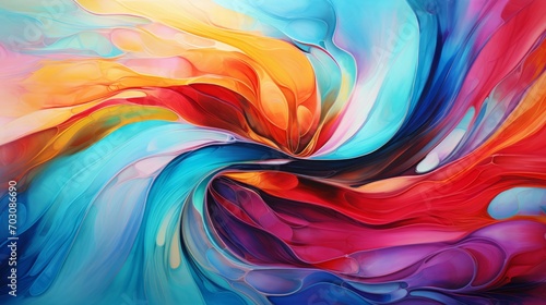 Fusion of colors creating an eye catching and vibrant abstract