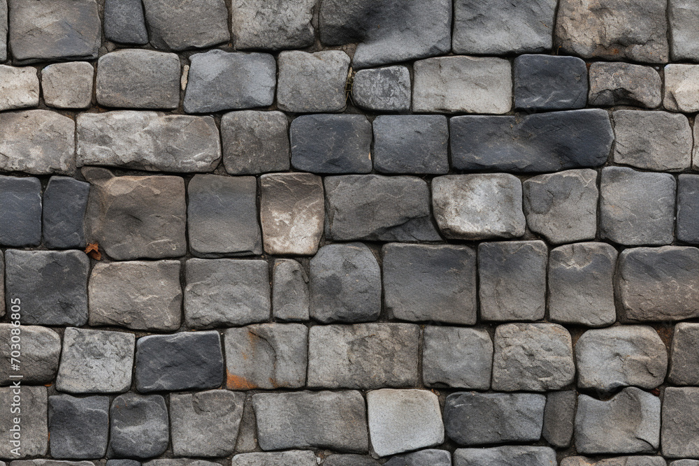 Obraz premium coble stone street pavement background wall texture pattern seamless