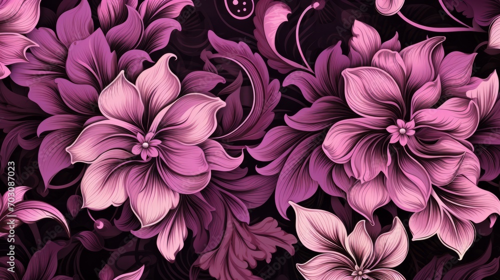 Intricate and artistic flower pattern in a captivating design Intricate and artistic flower pattern in a captivating design