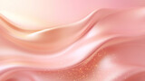 Soft pink satin material with gentle waves and twinkling lights, creating a magical backdrop.