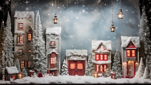 Whimsical holiday backdrop, inviting viewers into a world of Christmas magic