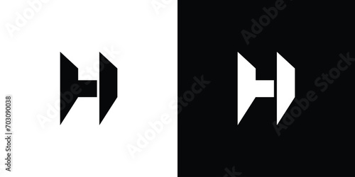 modern and Unique  letter H initials logo design