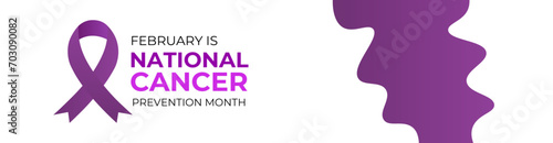 Vector illustration on the theme of National Cancer prevention month observed each year during February. banner, Holiday, poster, card, cover, flyer, backdrop,  background design. vector illustration © Umar