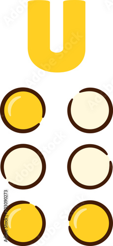Font U Braille Capital Alphabet Letter Uppercase