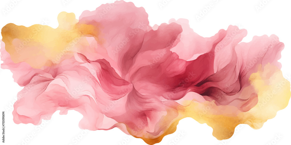 watercolor pink gold background